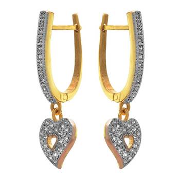 Gold diamond earrings 2
