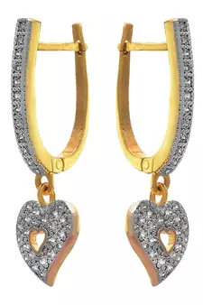 Gold diamond earrings