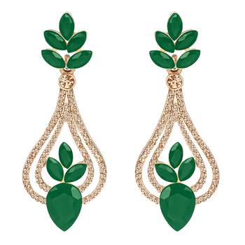 Gold diamond earrings 1