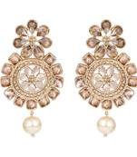 Gold pearl earrings