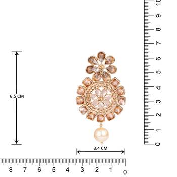 Gold pearl earrings 3