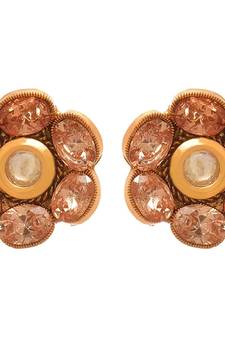 Gold diamond earrings