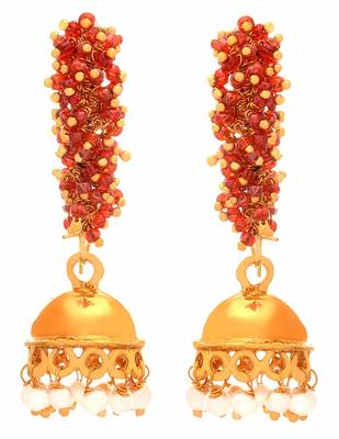 Gold pearl earrings 1