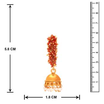 Gold pearl earrings 3