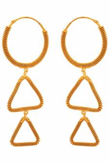 Gold earrings