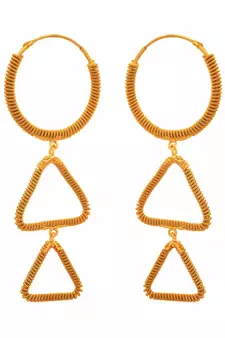 Gold earrings
