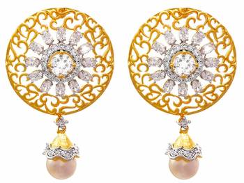 Gold diamond earrings 1