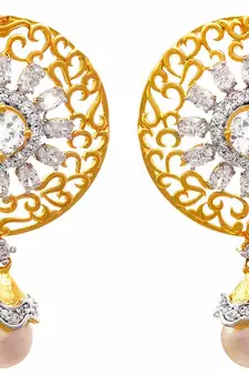 Gold diamond earrings