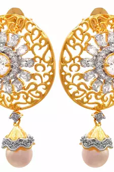 Gold diamond earrings