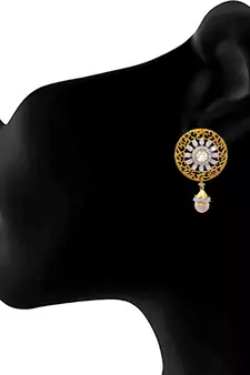 Gold diamond earrings