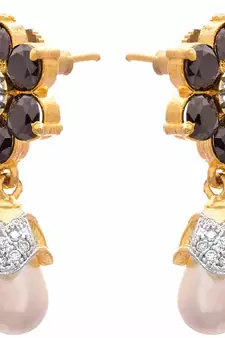 Gold diamond earrings