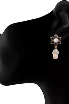 Gold diamond earrings