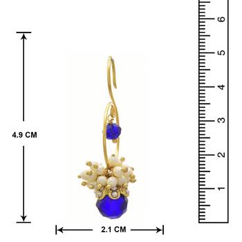 Gold pearl earrings 3