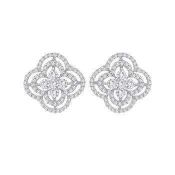 Gold diamond earrings 1