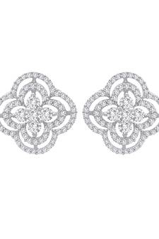 Gold diamond earrings
