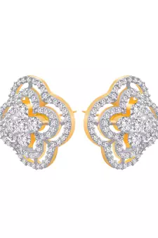 Gold diamond earrings