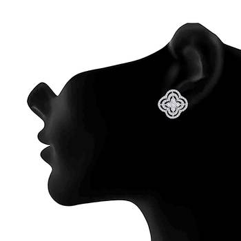 Gold diamond earrings 4