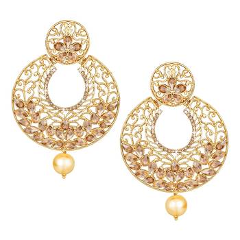 Gold pearl earrings 1
