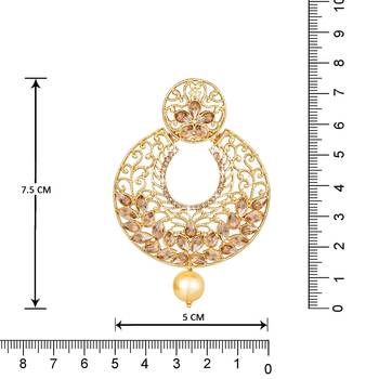 Gold pearl earrings 4