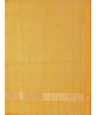 Yellow woven art silk saree with blouse 3