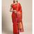 orange woven Brocade saree with blouse