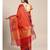orange woven Brocade saree with blouse