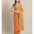 yellow woven chiffon saree with blouse