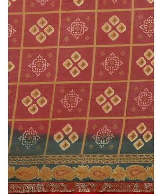 Maroon Printed georgette saree with blouse 3