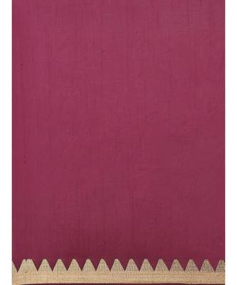 Burgundy woven silk blend saree with blouse 5
