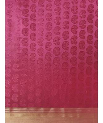 Purple woven silk blend saree with blouse 5