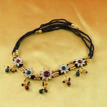 Gold Platted Kanthi - vidhya_kangan - 50649