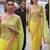 Deepika Padukone in Lemon Sari at Chennai Express promotion