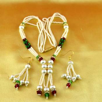 Moti Necklaces With Earing 1