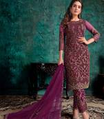 Capri Trend Womens Embroderied Semi Stitched Salwar Suit