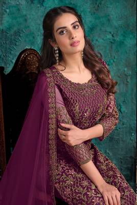 Capri Trend Womens Embroderied Semi Stitched Salwar Suit 2