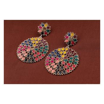 Multicolor diamond earrings 3