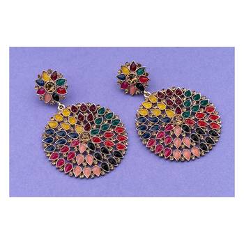 Multicolor diamond earrings 4