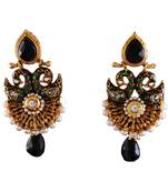 Black gold plated antique gold Copper   Pair of Earrings