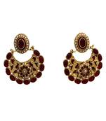 Red gold plated antique gold Copper   Pair of Earrings