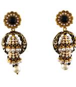 Black gold plated antique gold Copper   Pair of Earrings