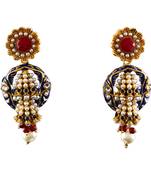 Multicolor gold plated antique gold Copper   Pair of Earrings
