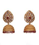 Red gold plated antique gold Copper   Pair of Earrings