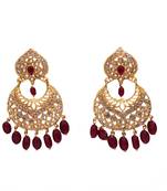 Red gold plated antique gold Copper   Pair of Earrings