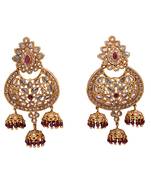 Red gold plated antique gold Copper   Pair of Earrings