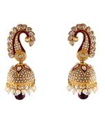 Pink gold plated antique gold Copper   Pair of Earrings