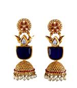 Red gold plated antique gold Copper   Pair of Earrings