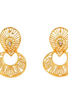 Gold gold plated antique gold Copper   Pair of Earrings