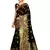 Black woven silk saree with blouse