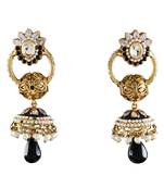 Black gold plated antique gold Copper   Pair of Earrings
