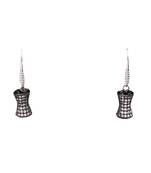 Black beaded jewellery Brass Copper   pair of Earrings